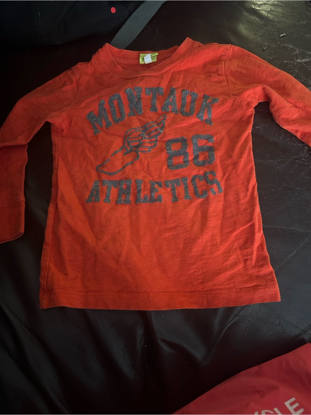 J Crew Crewcuts Long Sleeve Top Sz 2- Orange Montauk